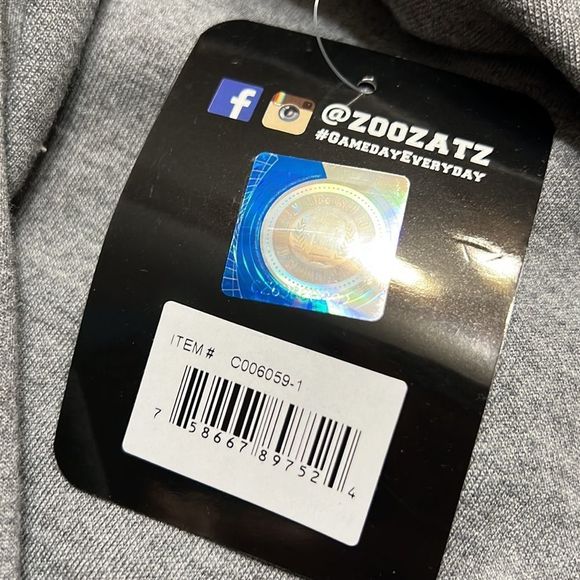 Syracuse University Asymmetrical Zip Gray Hoodie Sweatshirt Sz S/M NWT - Picture 4 of 12